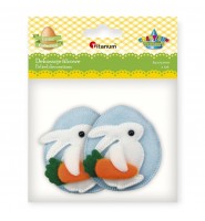 Ozdoba WIELKANOCNA filcowa jajko z KRÓLIKIEM Titanum dekoracja 3D 2 szt