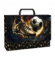 Teczka twarda z rączką FOOTBALL PIŁKA NOŻNA A4 GRUBA 9cm na prace szkolne