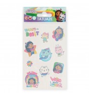 Tatuaże zmywalne Gabby Dollhouse dla dzieci ZESTAW 11 sztuk KOCI DOMEK GABI