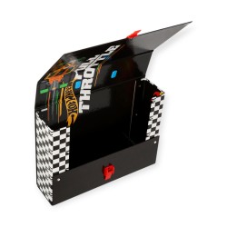 Teczka TWARDA z rączką HOT WHEELS A4 9 cm GRUBA na prace dla CHŁOPCA Starpak