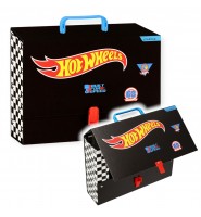 Teczka TWARDA z rączką HOT WHEELS A4 9 cm GRUBA na prace dla CHŁOPCA Starpak