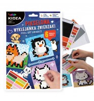 Wyklejanka PIXEL ART Kidea ZWIERZAKI kreatywna zabawa dla dzieci