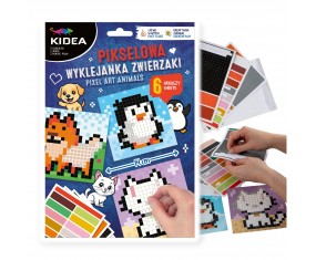 Wyklejanka PIXEL ART Kidea ZWIERZAKI kreatywna zabawa dla dzieci