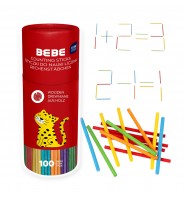 Patyczki do nauki liczenia drewniane kolorowe 100 szt. Interdruk