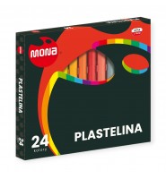 Plastelina szkolna OKRĄGŁA Mona 24 kolory 15g elastyczna dla dzieci