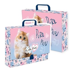 TECZKA plastyczna z rączką GRUBA XL 9 cm szkolna KOTEK CAT PASTEL