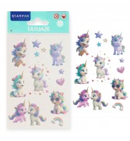 Tatuaże dla dzieci Unicorn Sticker Boo 12 szt JEDNOROŻCE kolorowe