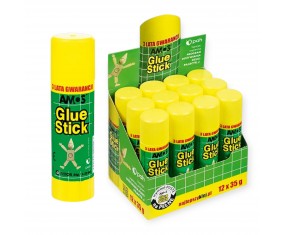 Zestaw KLEJ szkolny biurowy w sztyfcie AMOS 12 szt. 35g Glue Stick