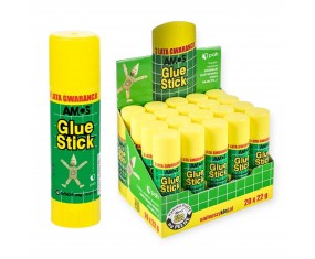 Zestaw KLEJ szkolny biurowy w sztyfcie AMOS 20 szt. 22g Glue Stick