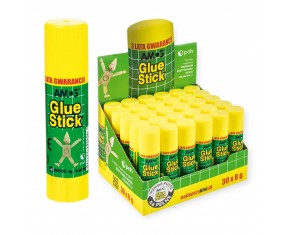 Zestaw KLEJ szkolny biurowy w sztyfcie AMOS 30 szt. 8g Glue Stick
