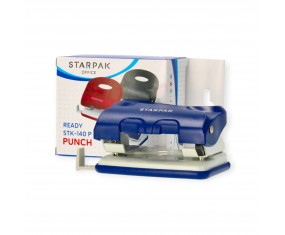 Dziurkacz biurowy Starpak 25 kartek A4 80 mm metalowy granatowy