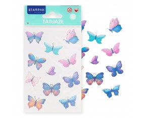 Tatuaże dla dzieci MOTYLKI STICKER BOO 10x19 cm dla dziewczynki
