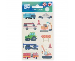 Tatuaże dla dzieci SAMOCHODY STICKER BOO 10x18 cm POJAZDY