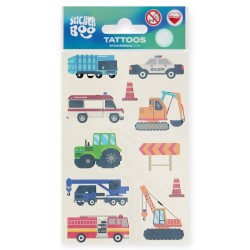 Tatuaże dla dzieci SAMOCHODY STICKER BOO 10x18 cm POJAZDY