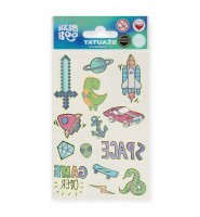 Tatuaże ŚWIECĄCE W CIEMNOŚCI Sticker Boo 10x18 cm dla chłopca