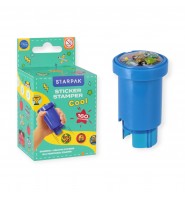 Stempel z NAKLEJKAMI Starpak COOL 160 szt kreatywny zestaw dla dzieci