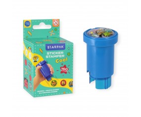 Stempel z NAKLEJKAMI Starpak COOL 160 szt kreatywny zestaw dla dzieci