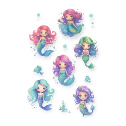 Tatuaże dla dzieci SYRENKI STICKER BOO 18x10 cm ZMYWALNE dla dziewczynki