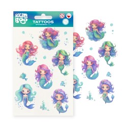 Tatuaże dla dzieci SYRENKI STICKER BOO 18x10 cm ZMYWALNE dla dziewczynki