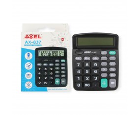 Kalkulator AXEL AX-837 12 cyfr biurowy szkolny CZARNY