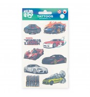 Tatuaże dla dzieci SAMOCHODY STICKER BOO 18x10 cm ZMYWALNE dla chłopca