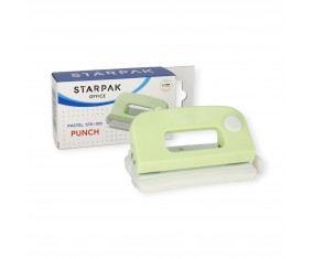 Dziurkacz Starpak 10 kartek 80mm PASTEL ZIELONY biurowy szkolny