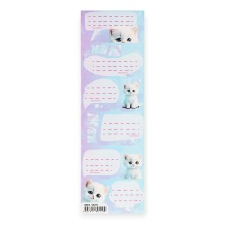 Naklejki nalepki szkolne na zeszyty CUTE KITTY KOTEK Starpak 6 etykiet papierowe