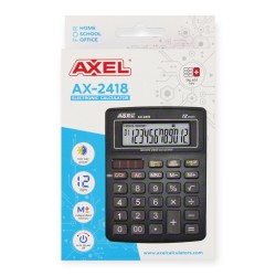 Kalkulator biurowy AX-2418 AXEL 12 cyfr czarny