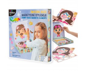Układanka magnetyczne stylizacje ŚMIESZNE BUZIE Kidea 57 elementów dla dzieci