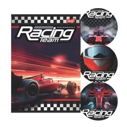 Zeszyt A5 32 kartki trzylinia dwukolorowa RACING TEAM laminowany UV 1 szt