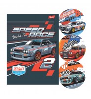 Zeszyt A4 32 kartki kratka Speed Tour laminowany UV szkolny 1 szt MIX