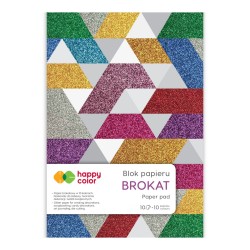 Blok papier BROKATOWY A5 10 arkuszy kolorowy do dekoracji scrapbookingu
