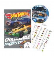 Zeszyt A4 do NAUKI PISANIA 32 kartki TRZYlinia dwukolorowa Hot Wheels Unipap