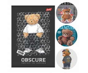 Zeszyt A5 60 kartek w linię laminowany Unlimited Bear Unipap 1szt Mix