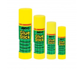 Zestaw 4x klej w Sztyfcie AMOS GLUE STICK Z PAJACYKIEM 8g 15g 22g 35g Szkoła Biuro