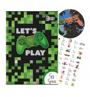 Zeszyt A4 DO NAUKI PISANIA 32 kartki trzylinia kolorowa GAME ZONE St. Right