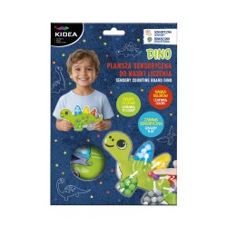 Plansza SENSORYCZNA Kidea DINOZAUR nauka LICZENIA Montessori dla dzieci