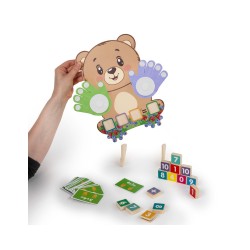 Tablica edukacyjna SENSORYCZNA z rzepem MIŚ do NAUKI LICZENIA CYFERKI Kidea