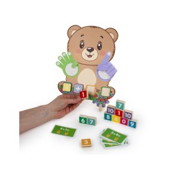 Tablica edukacyjna SENSORYCZNA z rzepem MIŚ do NAUKI LICZENIA CYFERKI Kidea