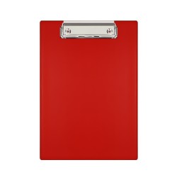 Deska z klipem podkładka CLIPBOARD A5 CZERWONA z zaciskiem PVC Biurfol