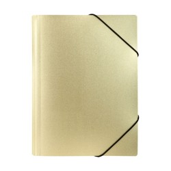 Teczka z gumką A4 biurowa Stardust Gold PP ZŁOTA BROKATOWA Biurfol