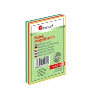 Notes elektrostatyczny MAGNETYCZNY 75x100 mm 100 kartek NEON mix kolorów