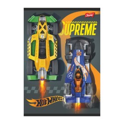 Zestaw 4x zeszyt A5 32 KARTEK w TRZYLINIE KOLOROWĄ dwulinia DLA CHŁOPCA HOT WHEELS