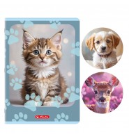 Zeszyt A4 do NAUKI PISANIA 32 kartki w TRZYLINIE trzylinia KOLOROWA Animals HERLITZ