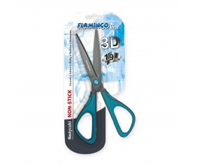 Nożyczki szkolne biurowe TYTANOWE ergonomiczne CZARNE OSTRZE 3D 19 cm