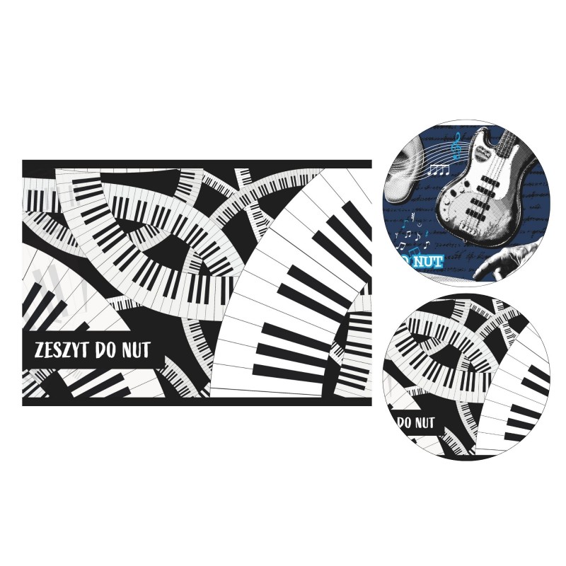 Zeszyt do nut A5 16 kartek pięciolinia St. Majewski szkolny 70 g/m2 1 szt MIX