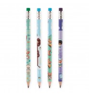 Ołówek do NAUKI PISANIA 2B Happy Color JUMBO CORGI trójkątny z gumką 1szt