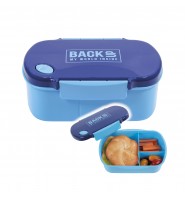 Śniadaniówka szkolna BackUP NIEBIESKA LUNCHBOX 3 komory 19x13 cm