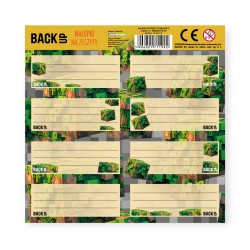 NAKLEJKI NALEPKI na zeszyty szkolne DLA CHŁOPCÓW Piksel Blocks