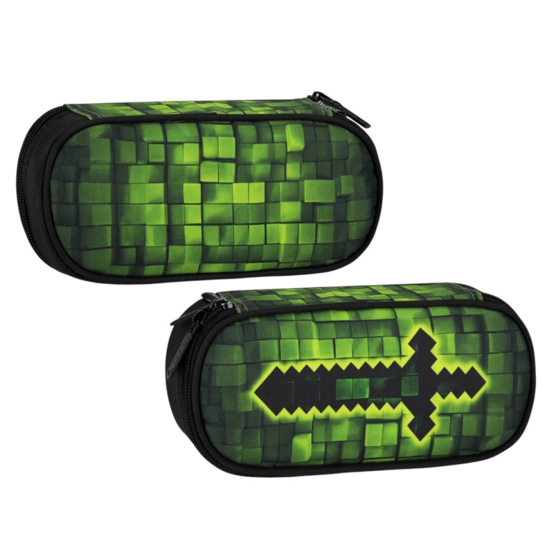 Piórnik saszetka usztywniona z wewnętrzną klapką Miecz Pixel Game dla chłopca STARPAK